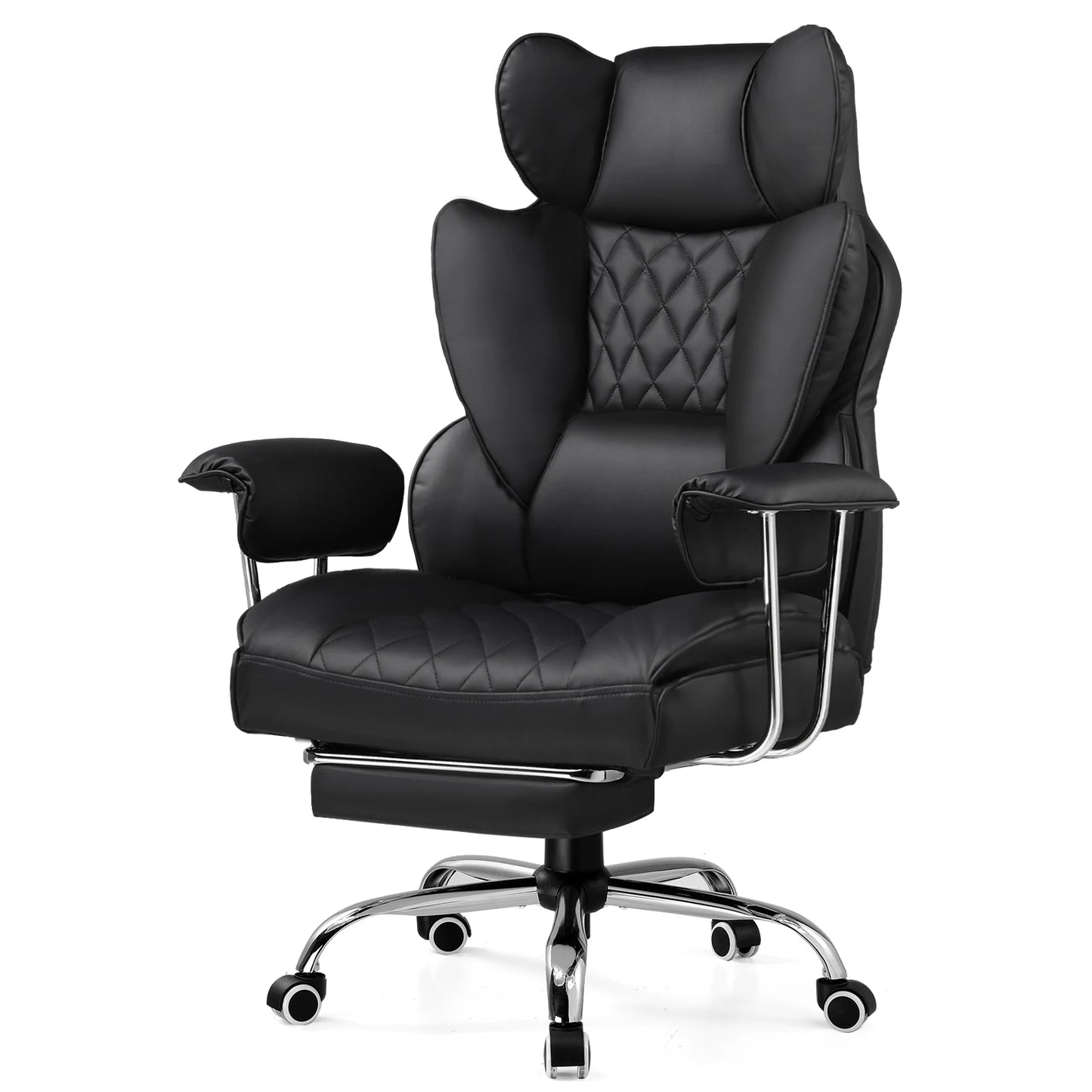 Big and Tall Gaming Chair with Pocket Spring, Lumbar Support Footrest