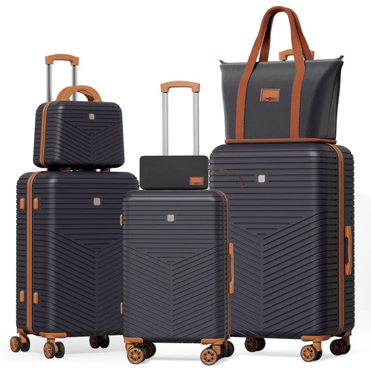 4/6 Piece Luggage Set, with Spinner Wheels & TSA Lock, Carry on Luggage Hard shell.