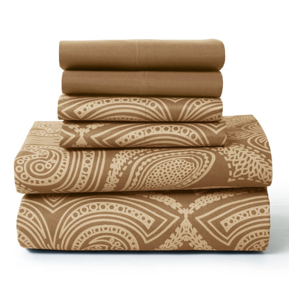 Lux Decor 6Pc Paisley Sheet Set
