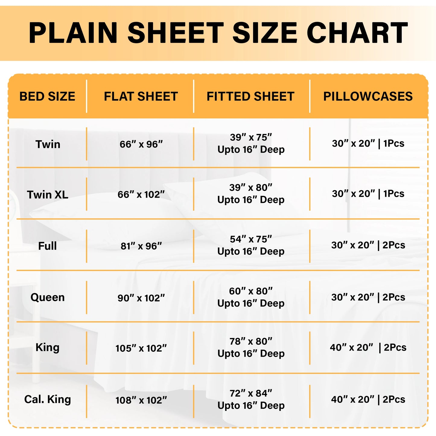 Lux Décor 6Pc Solid Sheet Set – Brushed Microfiber, 16" Deep Pockets, with Embroidered & Plain Pillowcases.