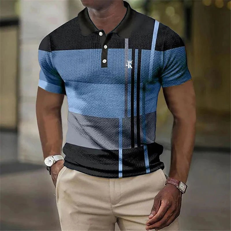 Men Polo Golf Shirt Work, Casual Collar Short Sleeve Basic Color.