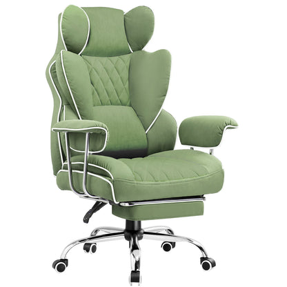Big and Tall Gaming Chair with Pocket Spring, Lumbar Support Footrest
