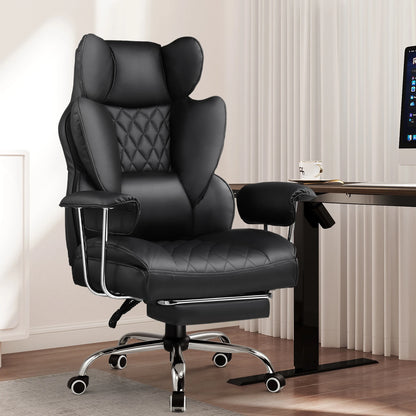 Big and Tall Gaming Chair with Pocket Spring, Lumbar Support Footrest