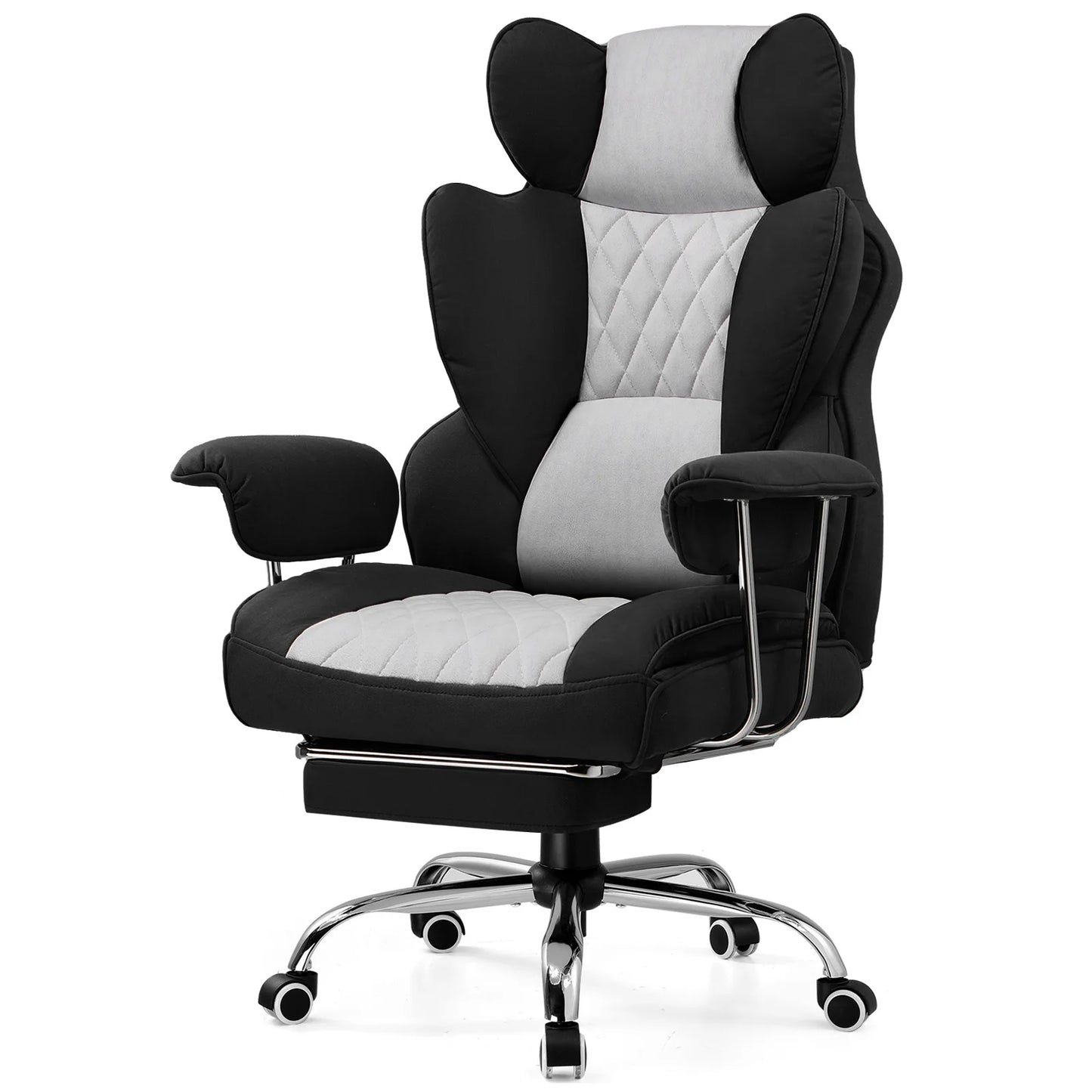 Big and Tall Gaming Chair with Pocket Spring, Lumbar Support Footrest