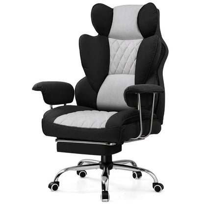 Big and Tall Gaming Chair with Pocket Spring, Lumbar Support Footrest