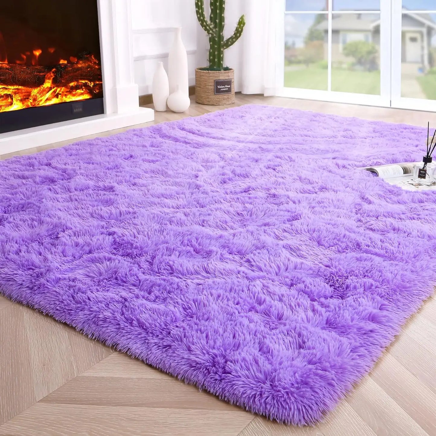 Fluffy    Area Rugs  Non Slip  for Hardwood Floors