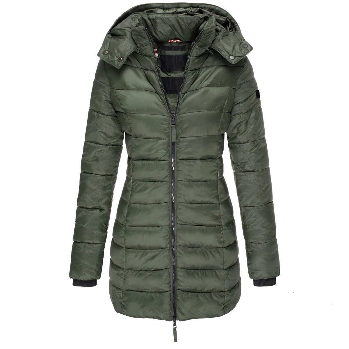 Winter Jackets for Women Zipper Hooded Cotton Padded Jackets.