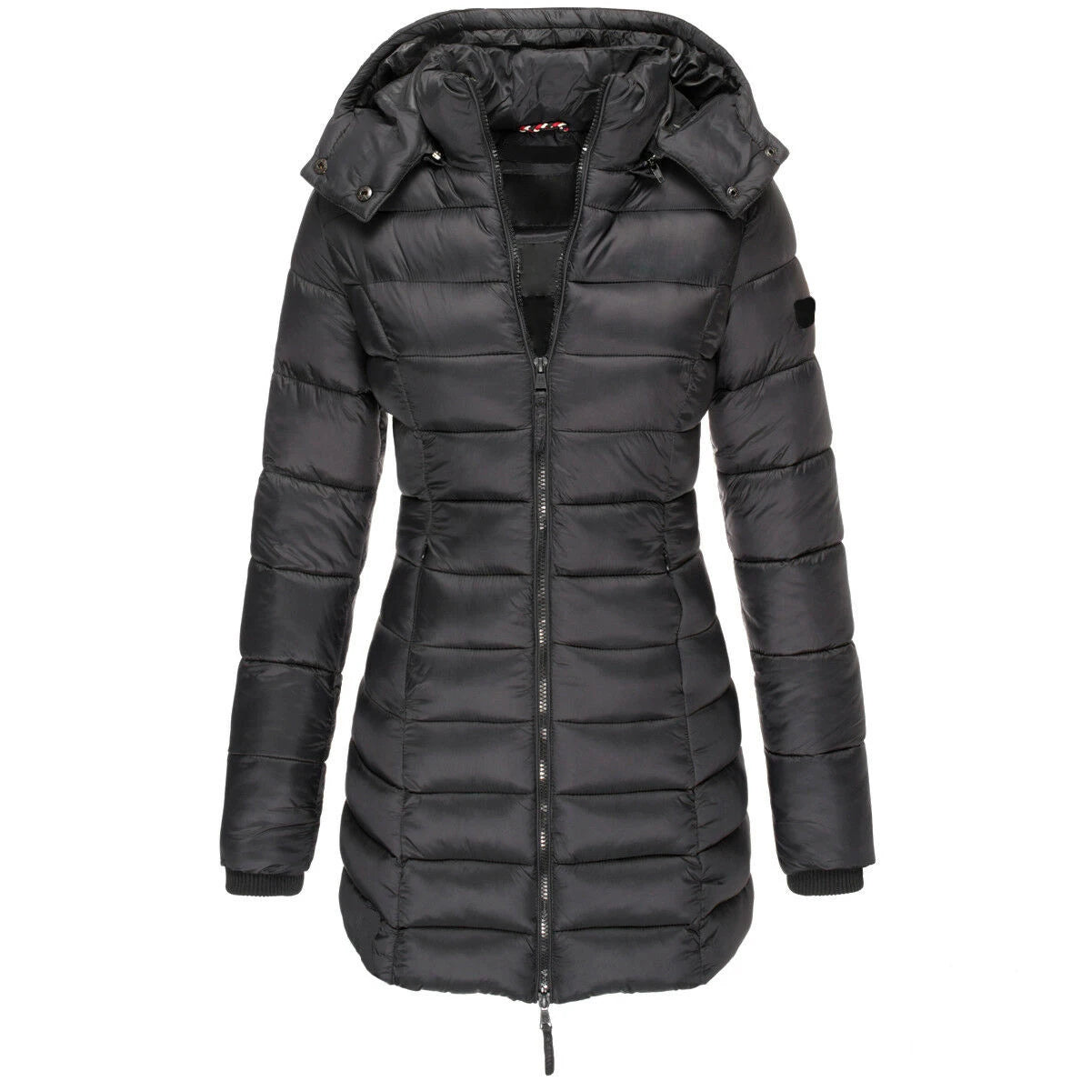Winter Jackets for Women Zipper Hooded Cotton Padded Jackets.