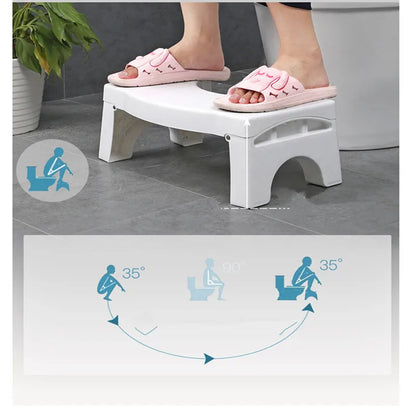 Folding toilet step stool comfortable squat stool suitable for all toilets, easy to store