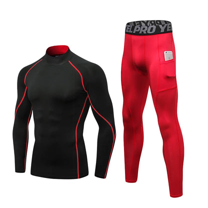 Thermal Underwear Sets Men High Collar Winter Long Johns