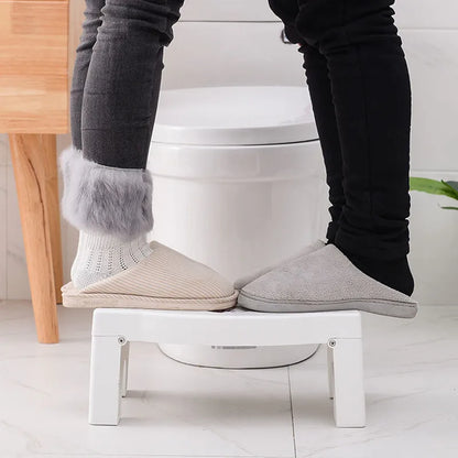 Folding toilet step stool comfortable squat stool suitable for all toilets, easy to store