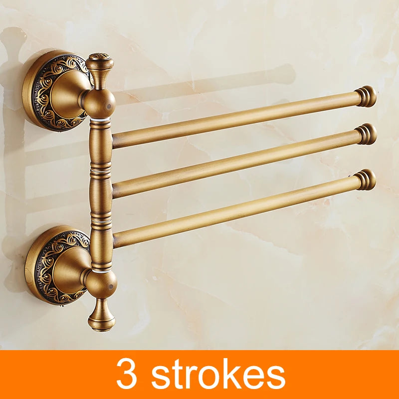 Bathroom Accessories Towel Holder Antique Bronze Movable Bath Towel Rack Bathroom Hardware 8024DH-4
