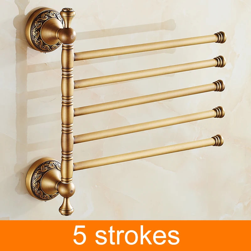 Bathroom Accessories Towel Holder Antique Bronze Movable Bath Towel Rack Bathroom Hardware 8024DH-4