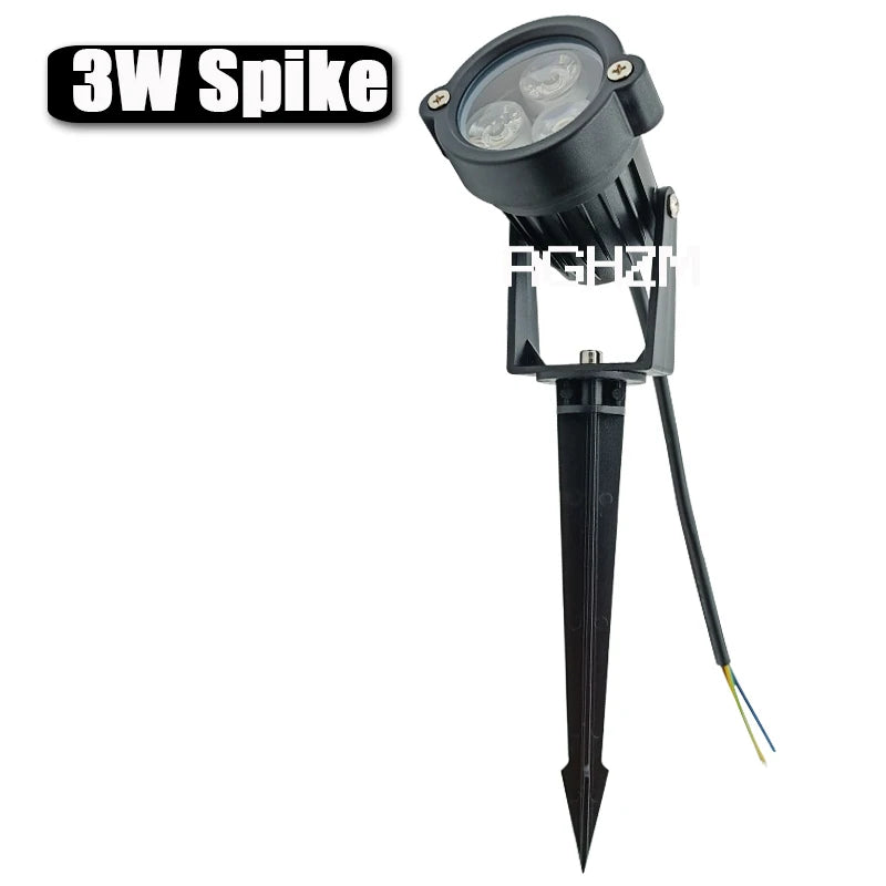 Garden Lights Outdoor LED Waterproof Lawn Lamp, 220V 110V 12V 3W 9W Pathway  Spotlight