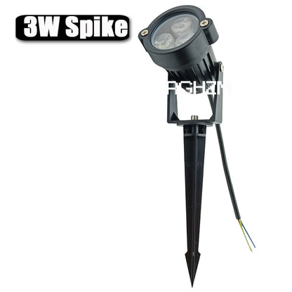 Garden Lights Outdoor LED Waterproof Lawn Lamp, 220V 110V 12V 3W 9W Pathway  Spotlight