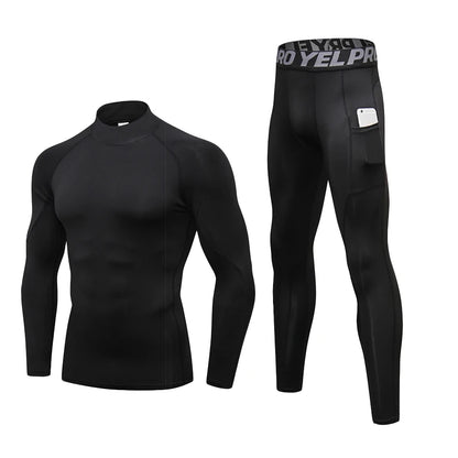 Thermal Underwear Sets Men High Collar Winter Long Johns