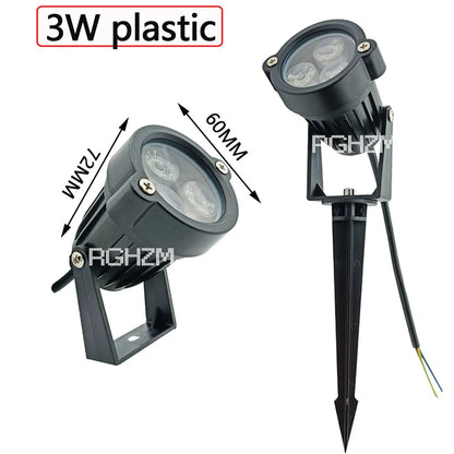 Garden Lights Outdoor LED Waterproof Lawn Lamp, 220V 110V 12V 3W 9W Pathway  Spotlight