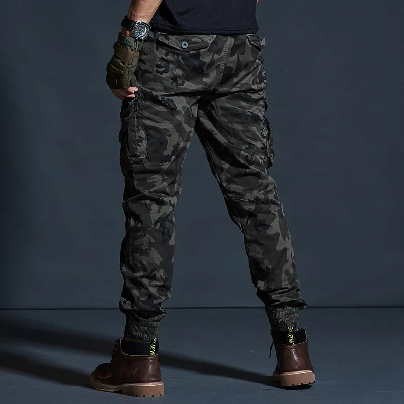 Men Cargo Pants Casual Men Baggy Regular Cotton Trousers Combat Military Tactical Pants with Multi Pockets.