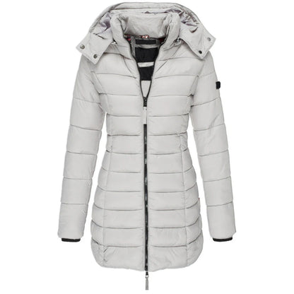 Winter Jackets for Women Zipper Hooded Cotton Padded Jackets.
