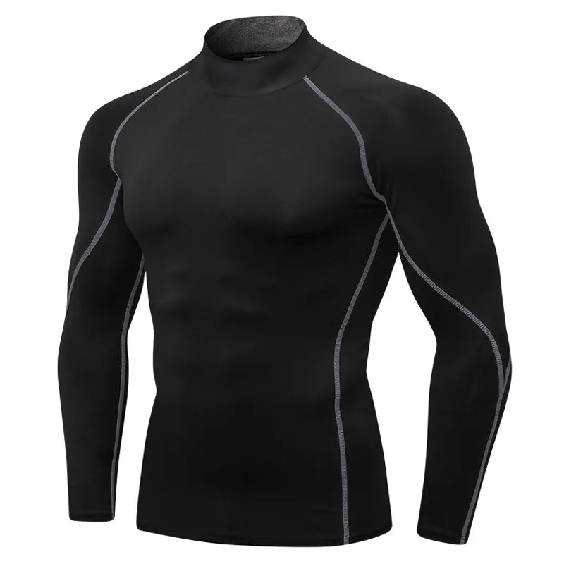 Thermal Underwear Sets Men High Collar Winter Long Johns