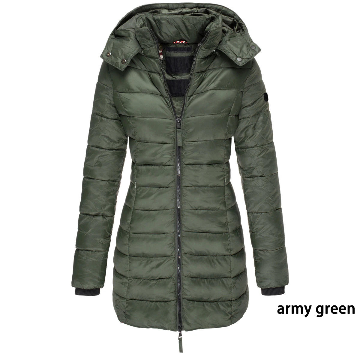 Winter Jackets for Women Zipper Hooded Cotton Padded Jackets.