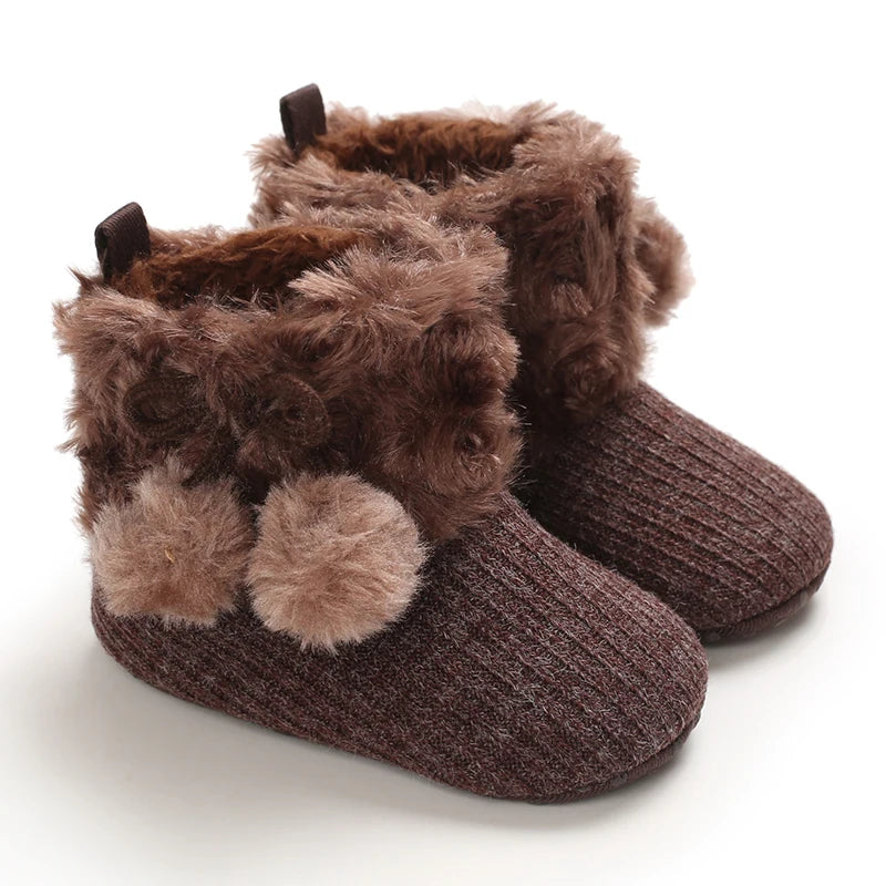 0-18M  Boots For Newborn Baby Girl Snow Boots, Winter Shoes Baby Boy Thermal Shoes.
