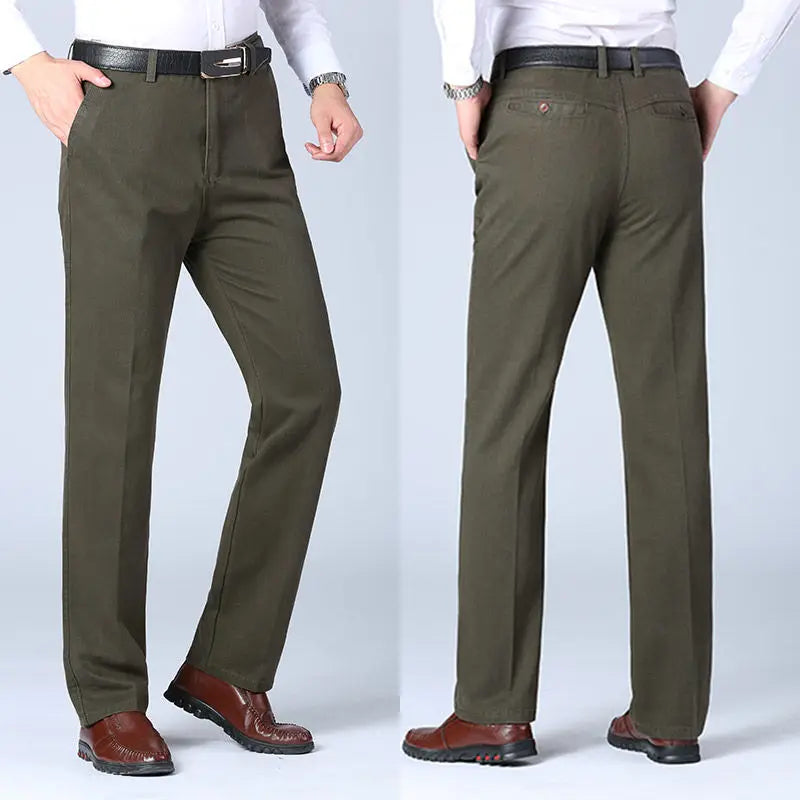Men Trousers Business Casual Pants, Autumn, Spring Dress Straight Pants.