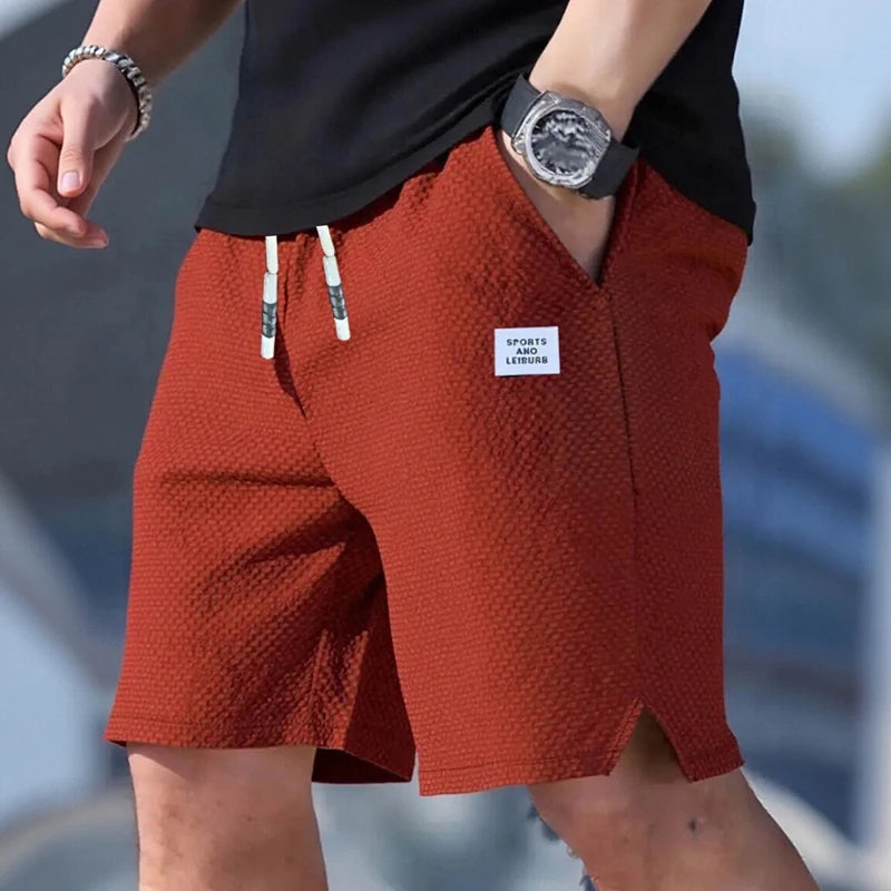 2-Pack, Men's Shorts, Men's Casual Pants, Men's Beach Shorts, Men's Sports Shorts, Textured Fabric, Breathable Pants, Suitable for Daily Casual Wear.
