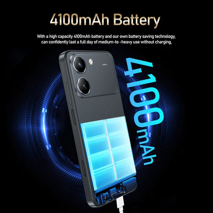 Global Version Smartphone 4GB+128GB 4G Smartphone, 5.3", Cellphone LCD 60Hz Display, 12MP Camera, 4100mAh Battery