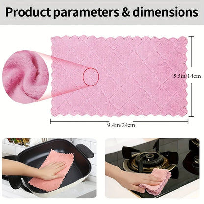 10/20pcs Kitchen Towels And Dishcloths For Washing Dishes  For Cooking