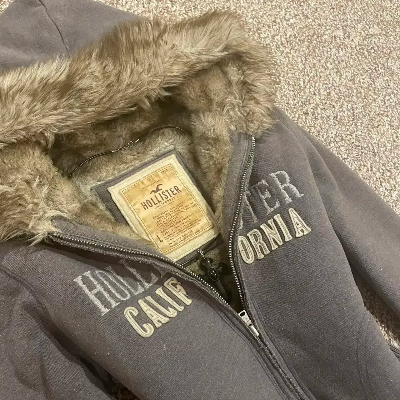 Vintage Casual Zipper Hoodie Jacket Cotton Warm, Y2k Clothes Letter Embroidery Hoodie.