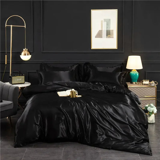 Luxury 100% Silk Bedding  with Duvet Cover4pcs Bed Cover