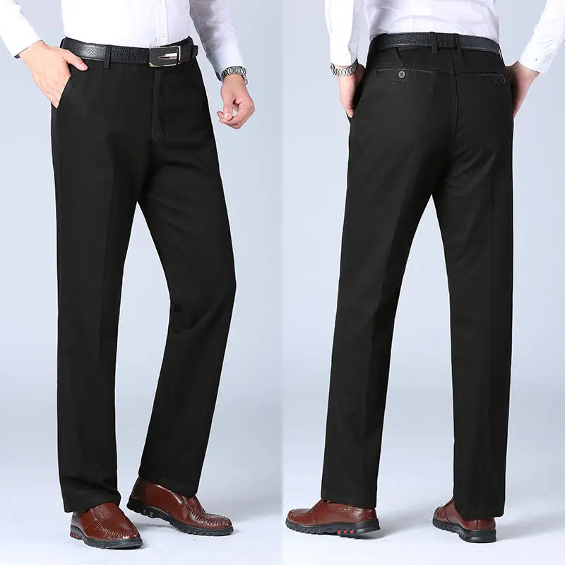 Men Trousers Business Casual Pants, Autumn, Spring Dress Straight Pants.
