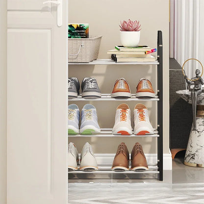 Simple Fashion Shoe Rack Trapezoidal Shoes Organizer  4-Layer