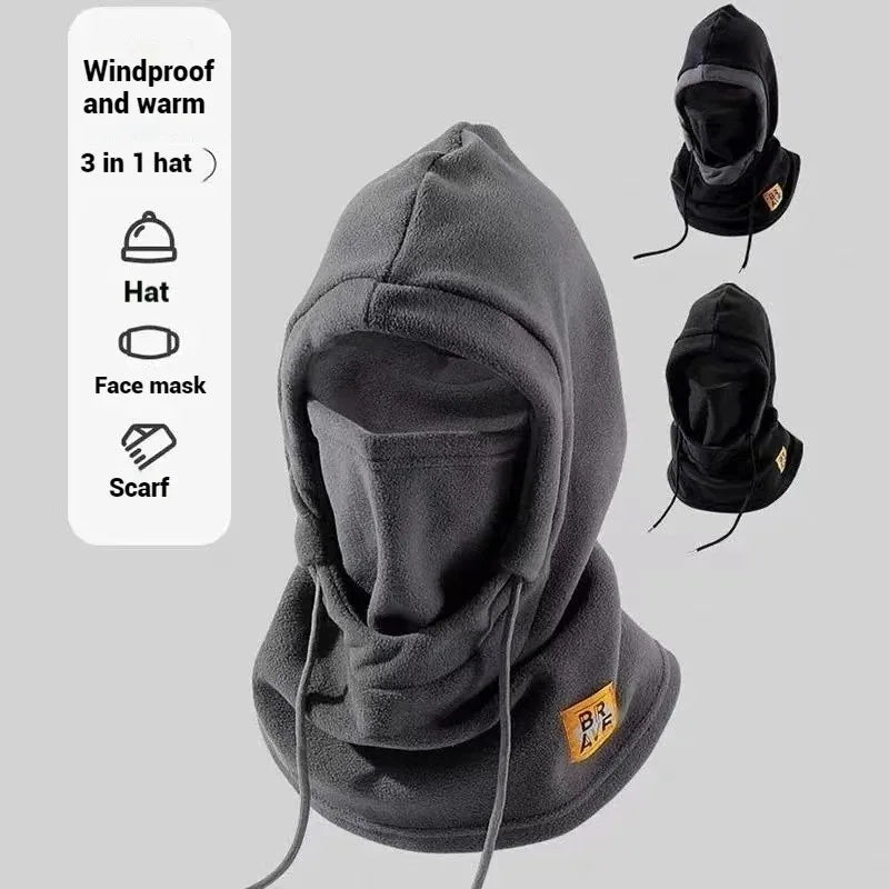 Warm Hat with Mask and Neck Warmer 3-in-1  for Men and Women