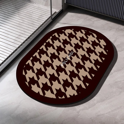 Bath Mats Bathroom  Anti Slip Floor Mat Quick Dry Shower Toilet Rug