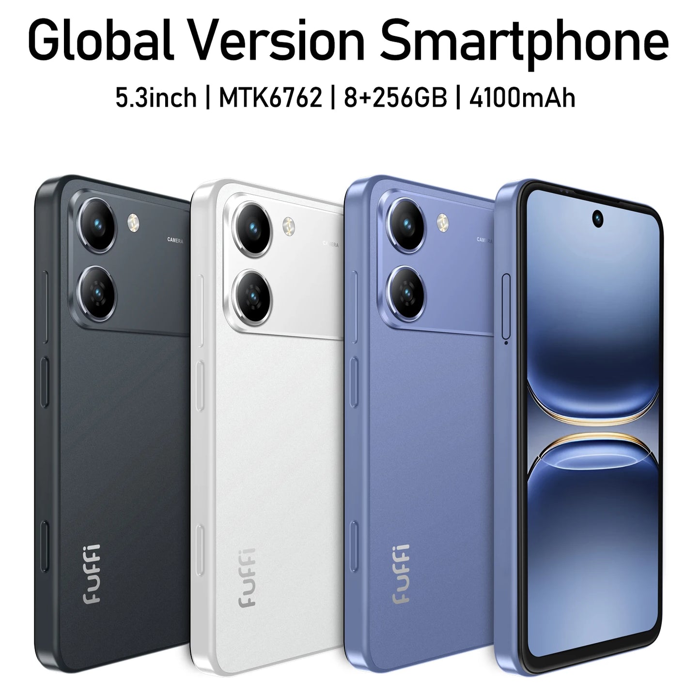 Global Version Smartphone 4GB+128GB 4G Smartphone, 5.3", Cellphone LCD 60Hz Display, 12MP Camera, 4100mAh Battery