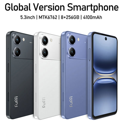 Global Version Smartphone 4GB+128GB 4G Smartphone, 5.3", Cellphone LCD 60Hz Display, 12MP Camera, 4100mAh Battery