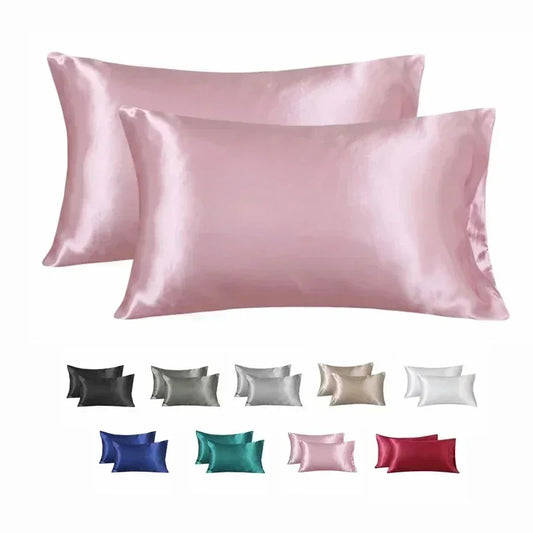 100% Silk Pillowcase  Silky Satin Comfortable Pillow Covers.