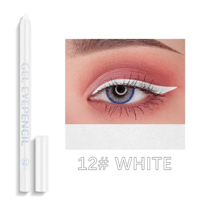 12 Colors Shine Pearlescent Eyeliner Pencil Waterproof Eyeliner Gel Pen