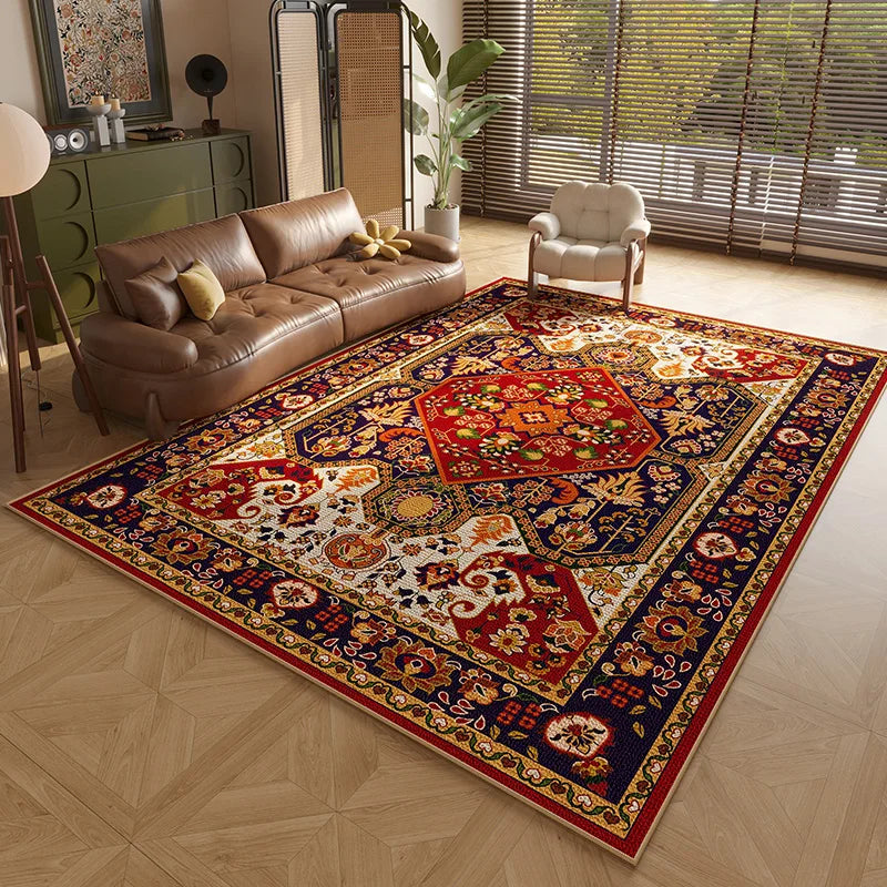 Persian Style Carpets for Living Room, Anti-slip Cloakroom Rug , Bedroom  Carpet Washable Sturdy Soft Floor Mat