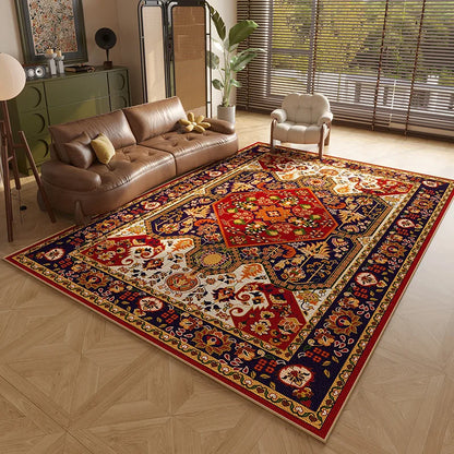 Persian Style Carpets for Living Room, Anti-slip Cloakroom Rug , Bedroom  Carpet Washable Sturdy Soft Floor Mat