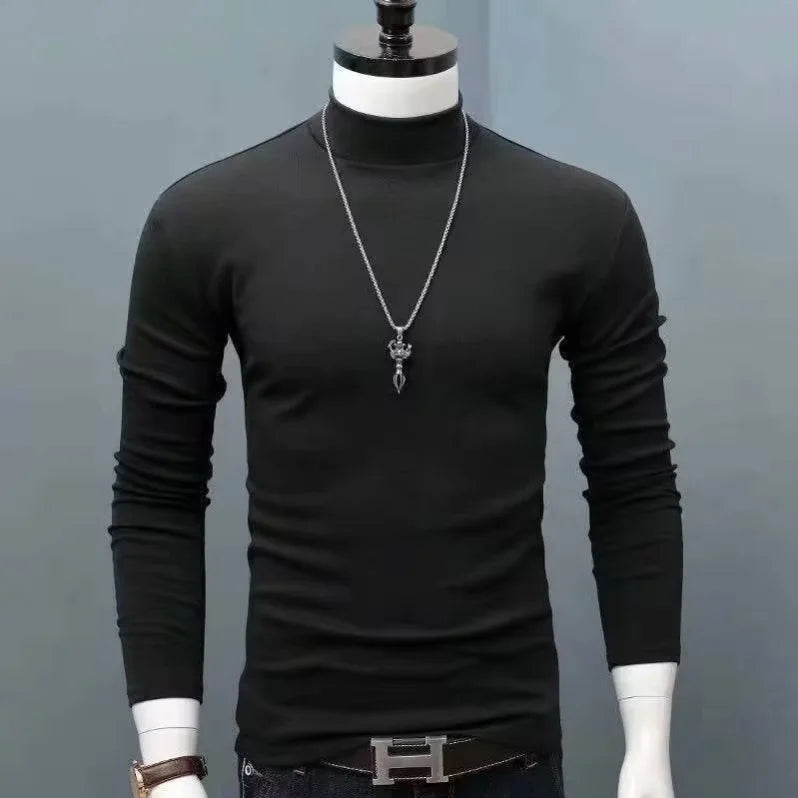 Thermal Underwear Shirt Men V Neck Fleece Sport Tops Long-Sleeved 5XL