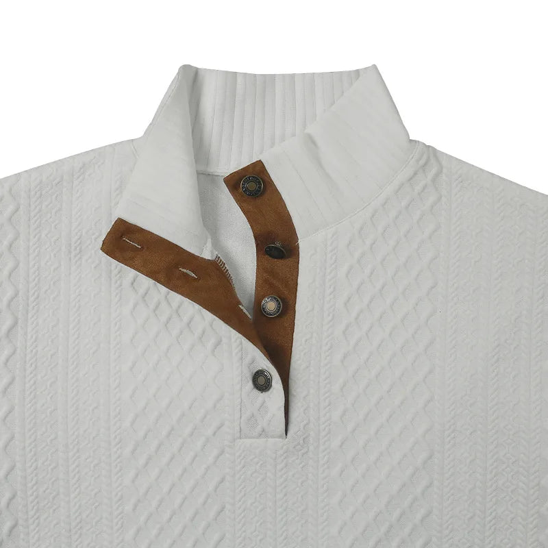 2024 cross-border hot-selling autumn and winter men casual, stand-up collar jacquard knitted pullover.