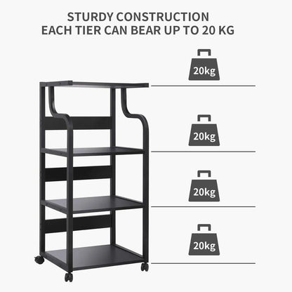 Printer Stand, Mobile Printer Table with Wheels for Home Office.  PC Tower Stand, Host Computer Cart.