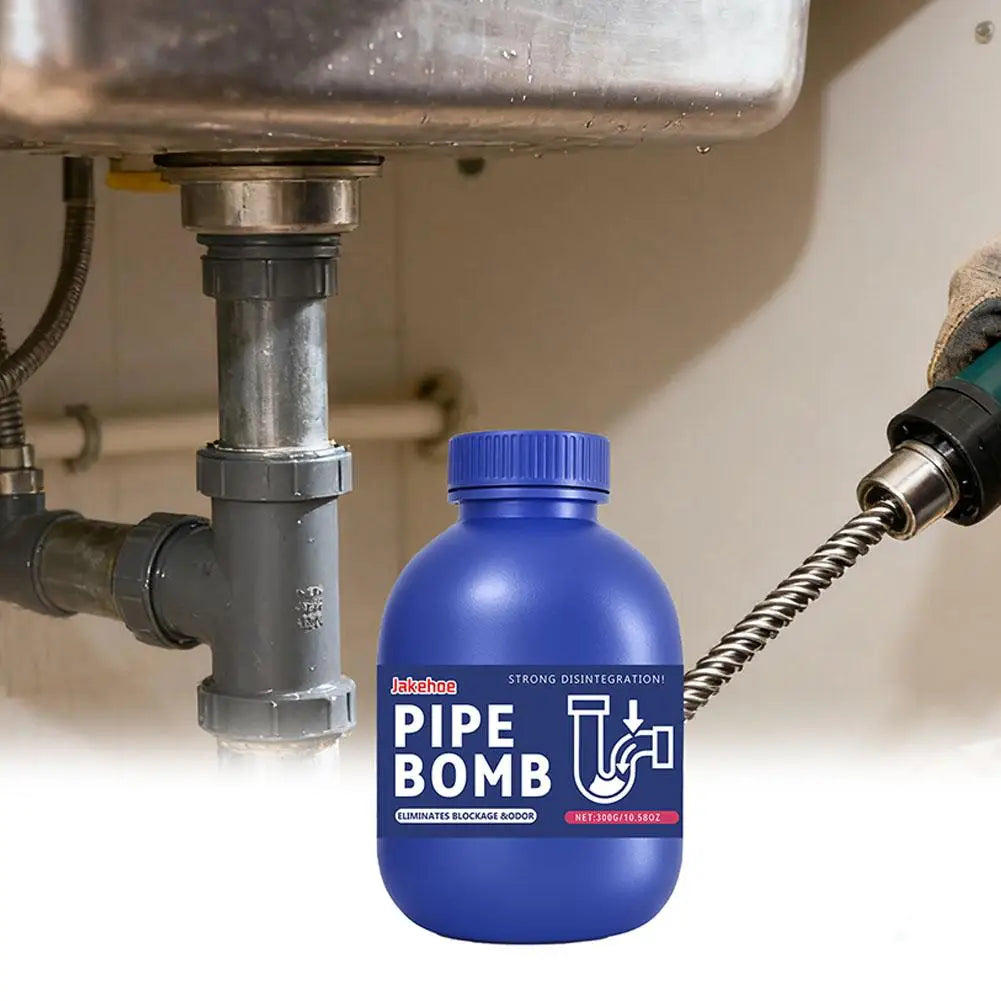 300g Powerful Drain Cleaner Fast Acting Pipe Unblocker, Remove Hair ,Grease, Food Waste, for Kitchen Sink Bathroom Shower.