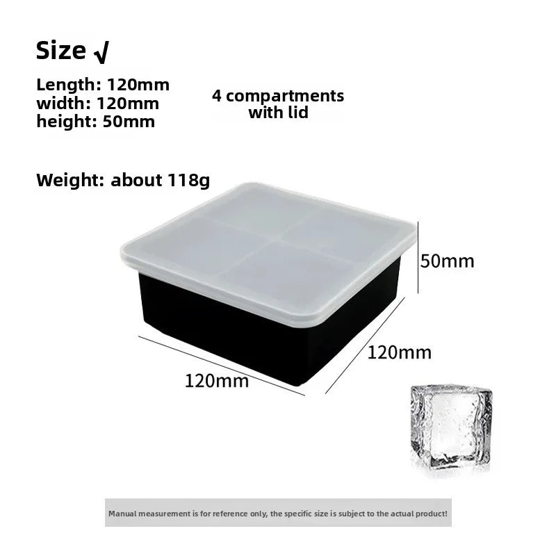 4/6/8/15Grids Silicone Ice Cube Molds ,Spherical Ice Molds Reusable Whiskey Ice Cube Molds.