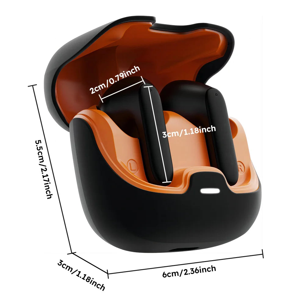 Bluetooth 5.4 TWS Wireless Bluetooth Earphones, Ultra-low Latency Dual Microphone Noise Cancelling.