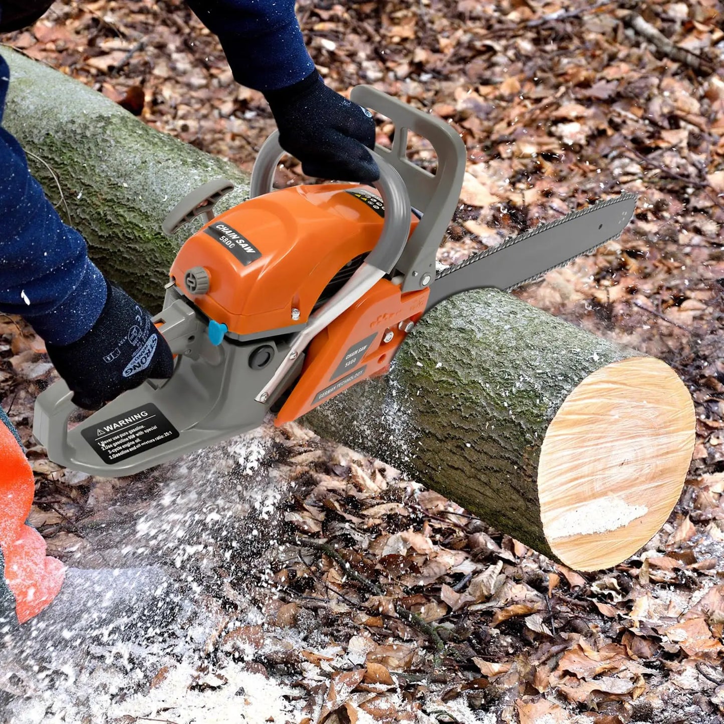 58Cc Gas Powered Chain Saw 20 Inch  Cordless  2-Cycle