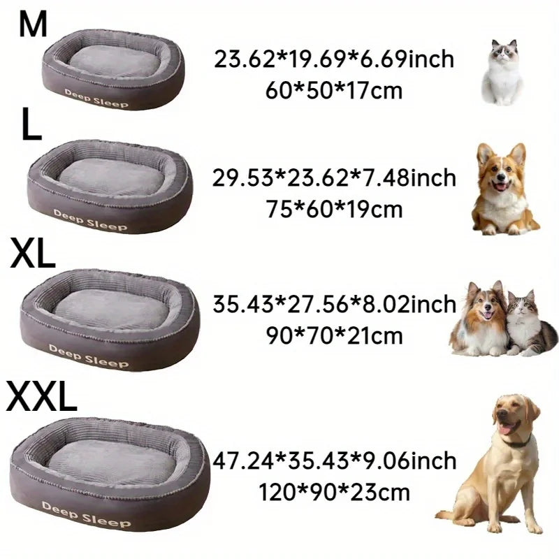 Pet Bed Comfortable Donut Round Dog Kennel Soft Washable Dog Cat Cushion Bed .